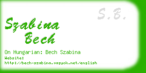 szabina bech business card